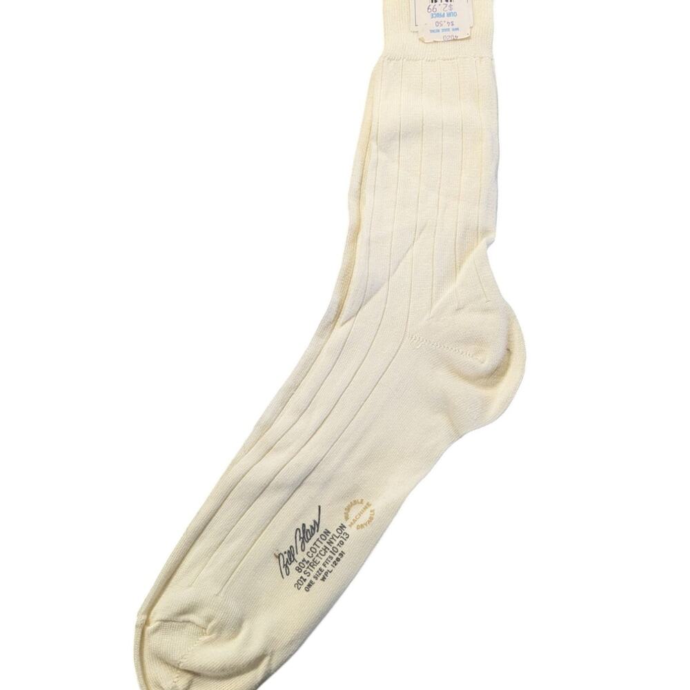 Vintage Bill Blass Off White Tall Dress socks NWT